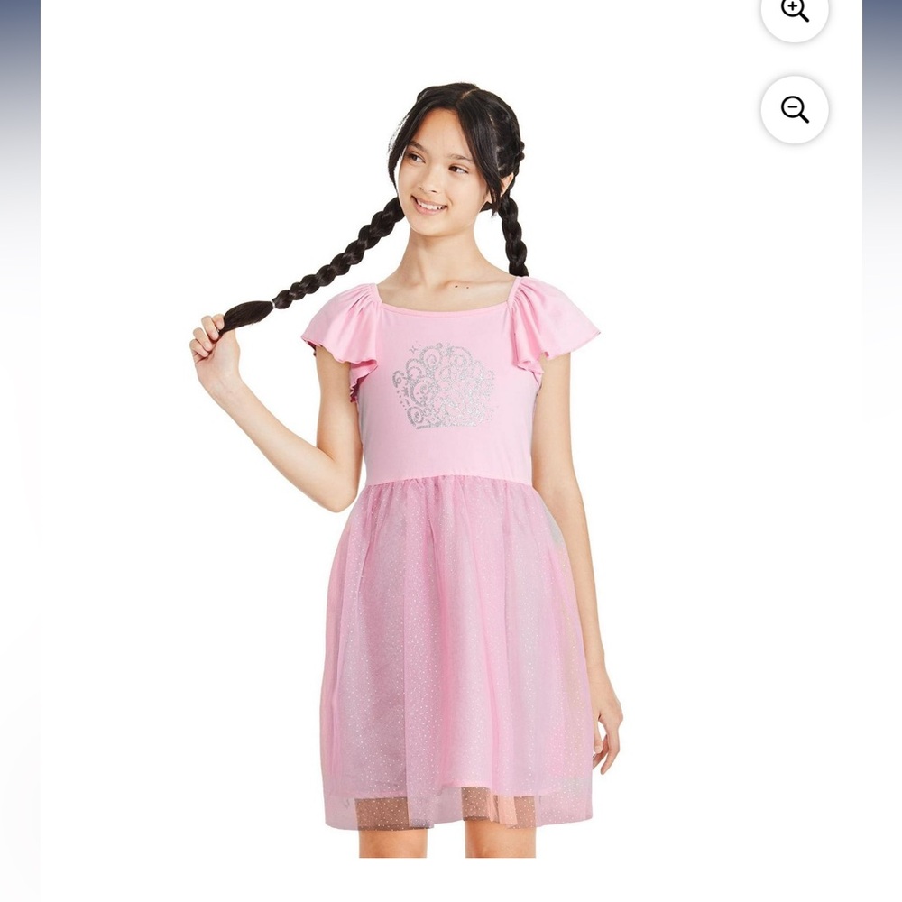 NWT Medium 7-8 Wicked Wizard of Oz Girls' Pink Glinda Dress